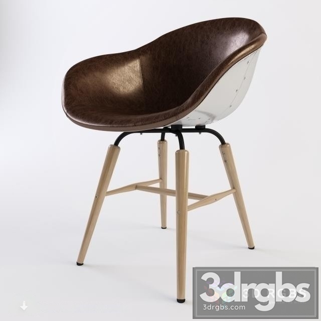 Kare Chair With Armrest Forum Soho Brown 3dsmax Download - thumbnail 1