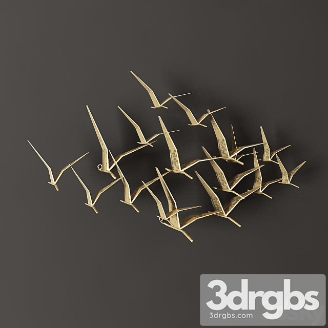 Gold Leafed Seagull 3dsmax Download - thumbnail 1