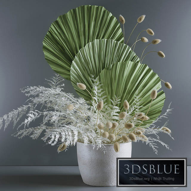 Bouquet with fern and lagurus 3DS Max - thumbnail 3