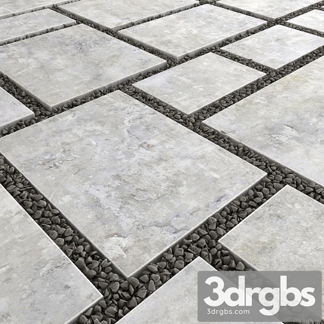 Square of Slabs with Pebbles 3dsmax Download - thumbnail 1