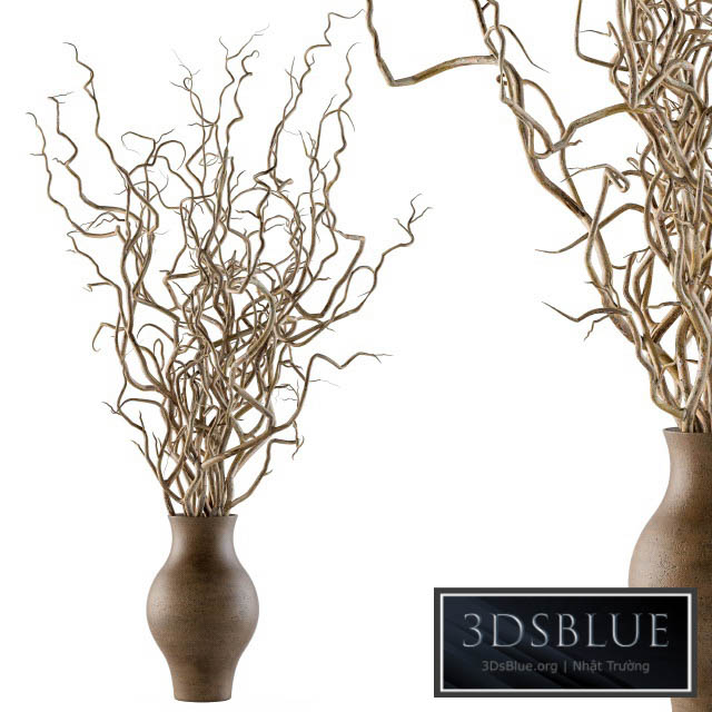 Bouquet Set 19 – Dried twisted branches 3DS Max - thumbnail 3