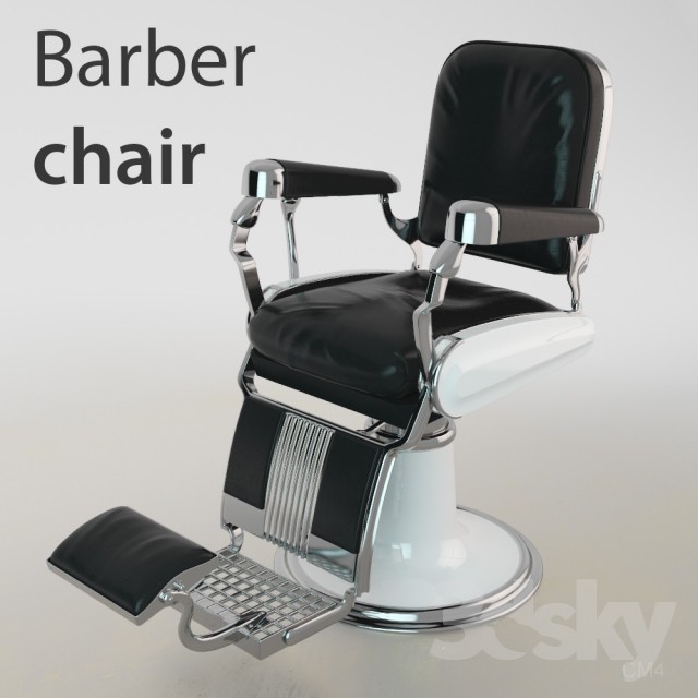 Barber chair 3DS Max - thumbnail 3