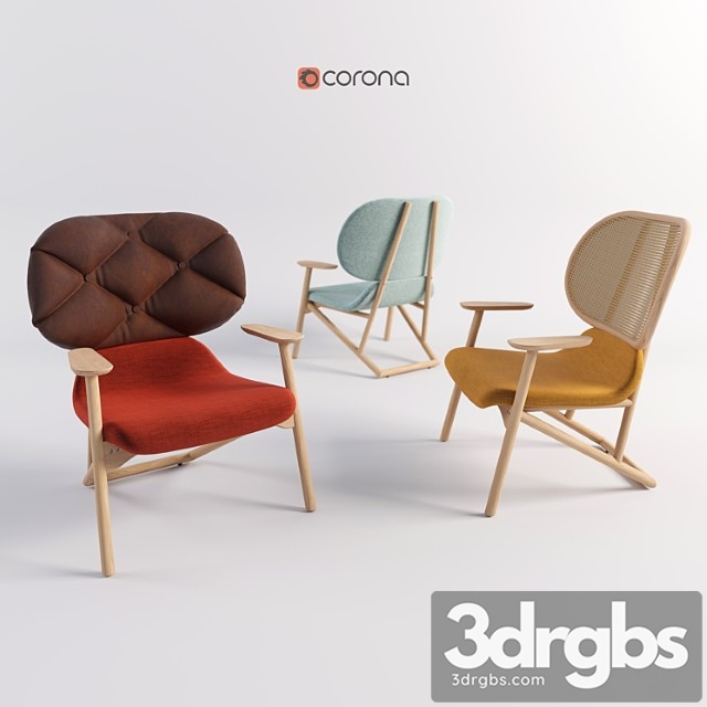 Armchairs by Clara By Moroso 3dsmax Download - thumbnail 1