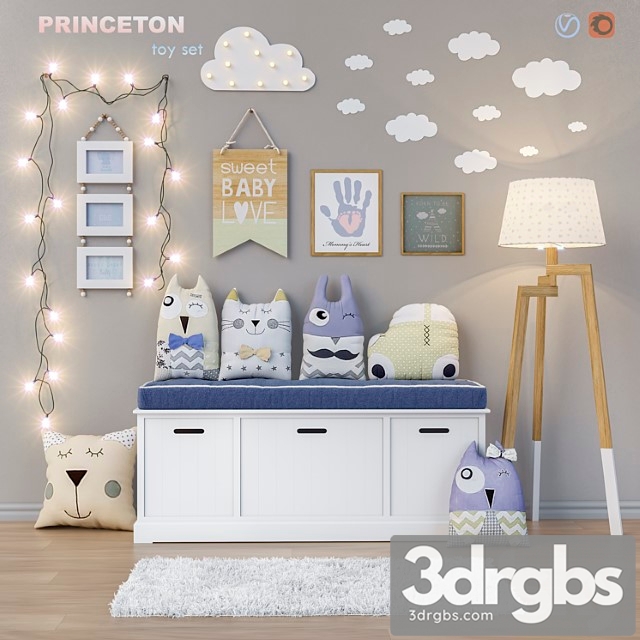 Toys and Daybed Princeton Set 15 3dsmax Download - thumbnail 1