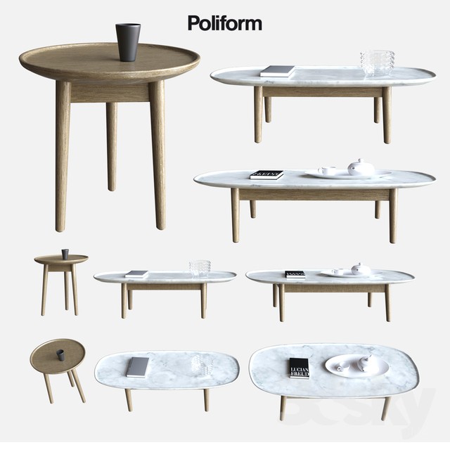 POLIFORM MAD COFFE TABLE 3DS Max - thumbnail 3