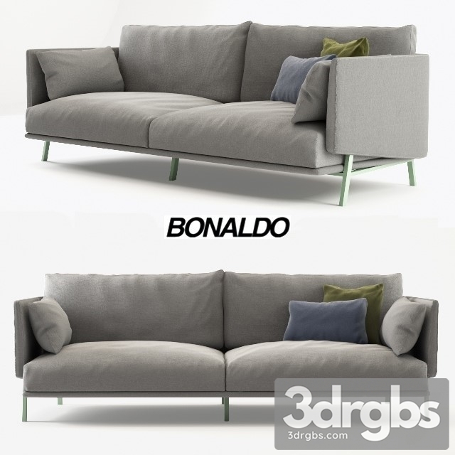 Bonaldo Gray Sofa 01 3dsmax Download - thumbnail 1