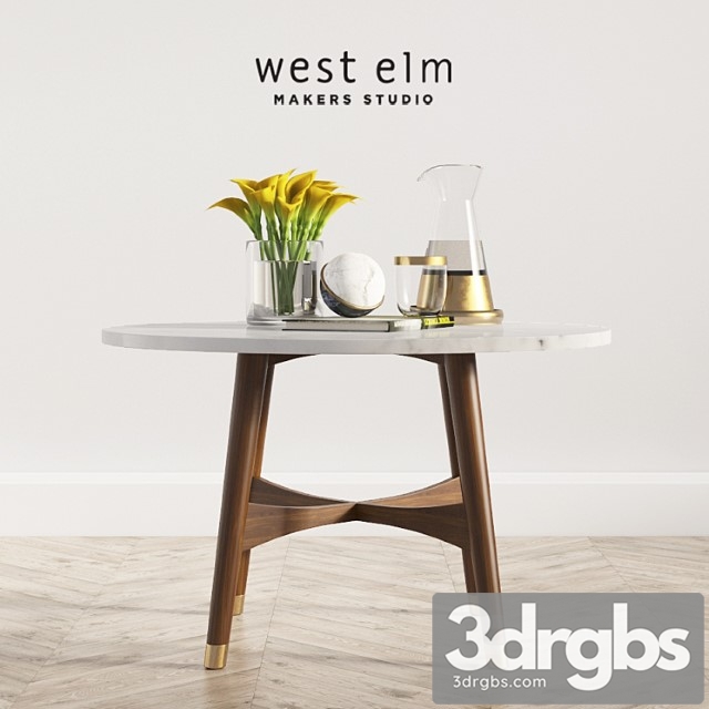 Reeve mid-century coffee table westelm 2 3dsmax Download - thumbnail 1