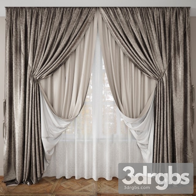 Neoclassic Curtain 50 3dsmax Download - thumbnail 1