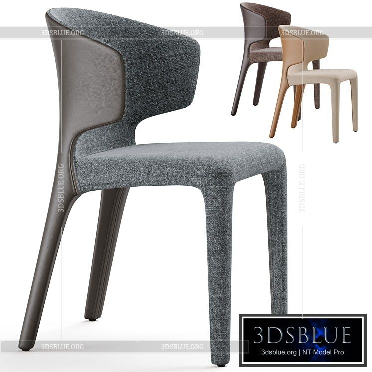 Zuster Husk Cassina Hola 367 Dining Chair 3DS Max - thumbnail 3