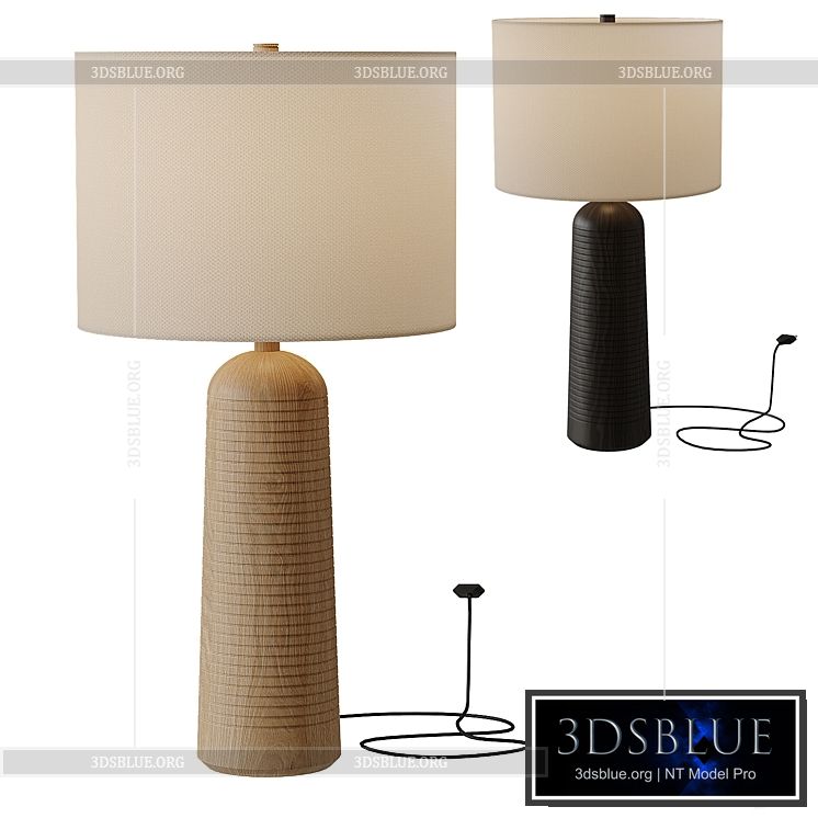 Frankfort Wood Table Lamp 3DS Max - thumbnail 3