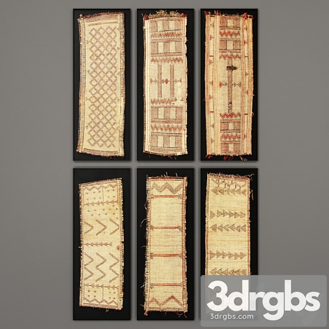 Tuareg woven mat art rh collection 3dsmax Download - thumbnail 1