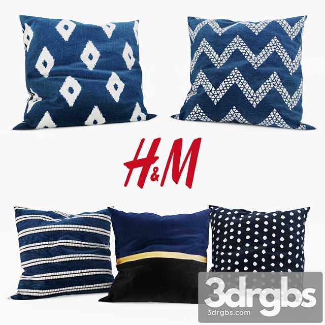 HM Home Decorative Pillows set 3 3dsmax Download - thumbnail 1