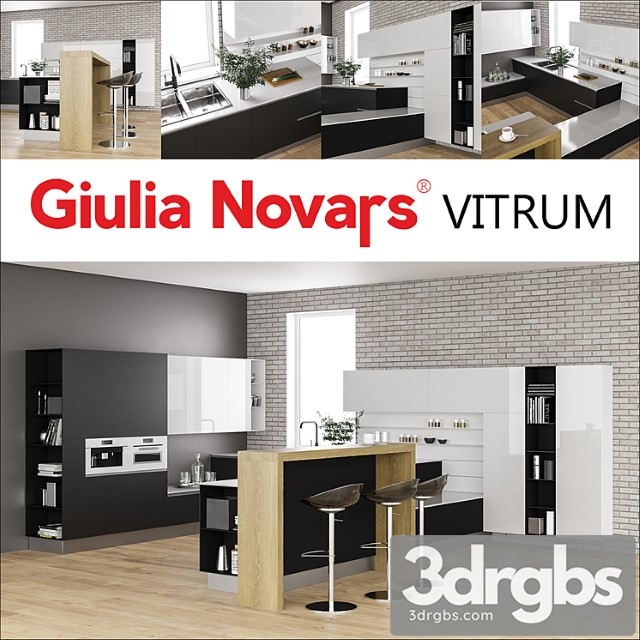 Kitchen giulia novars vitrum 3dsmax Download - thumbnail 1