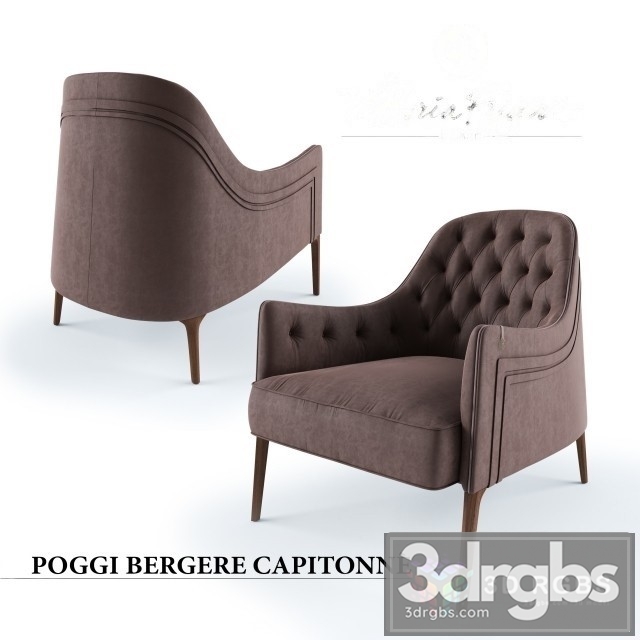 Vittoria Frigerio Poggi Bergere Capitonne Chair 3dsmax Download - thumbnail 1
