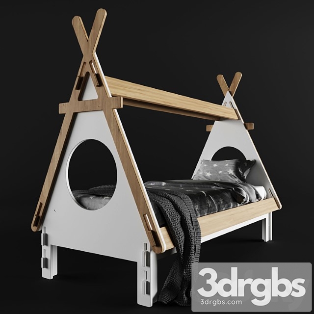 Childrens Plywood Bed 1 3dsmax Download - thumbnail 1