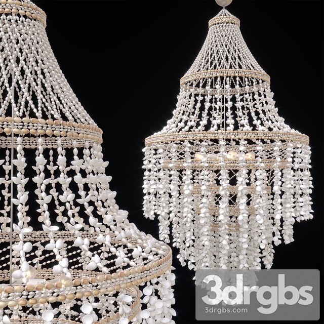 Grand Shell Chandelier D1000 3dsmax Download