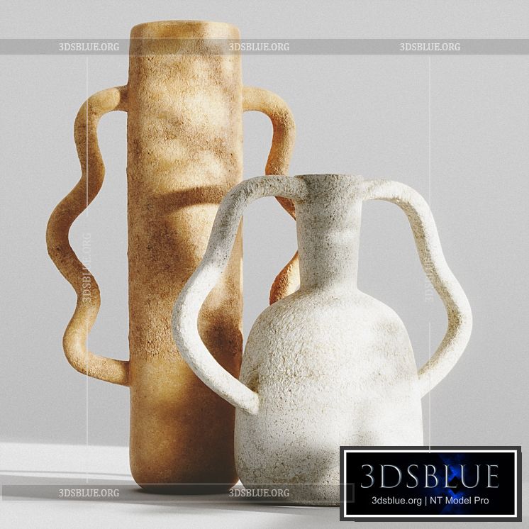Vases with Handles by Zara Home Part 1 3DS Max - thumbnail 3