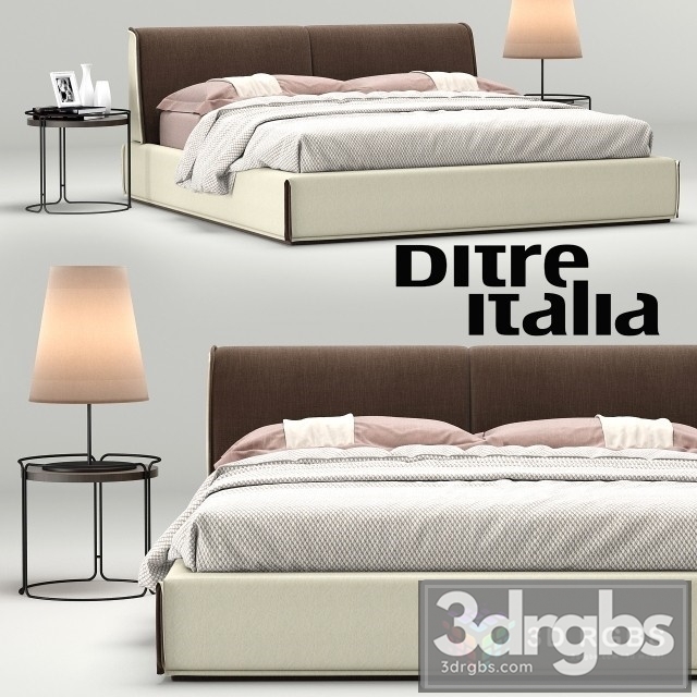 Ditre Italia Fabric Bed 3 3dsmax Download - thumbnail 1