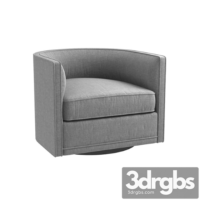 Custom made gray swivel round chair 3dsmax Download - thumbnail 1