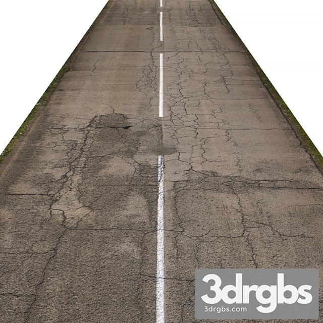 Old Asphalt Road 35 Meters 3dsmax Download - thumbnail 1
