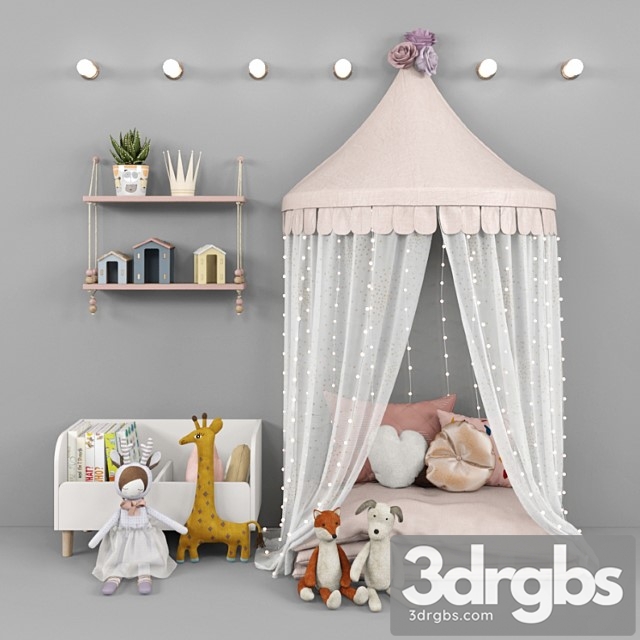 Tent and Decor for Children 3dsmax Download - thumbnail 1