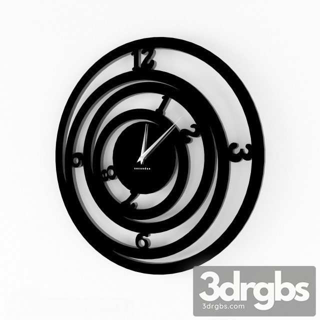 Modern Clock 9 3dsmax Download - thumbnail 1