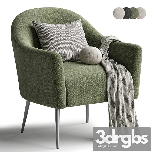 Annabelle Upholstered Armchair 13 3dsmax Download - thumbnail 1