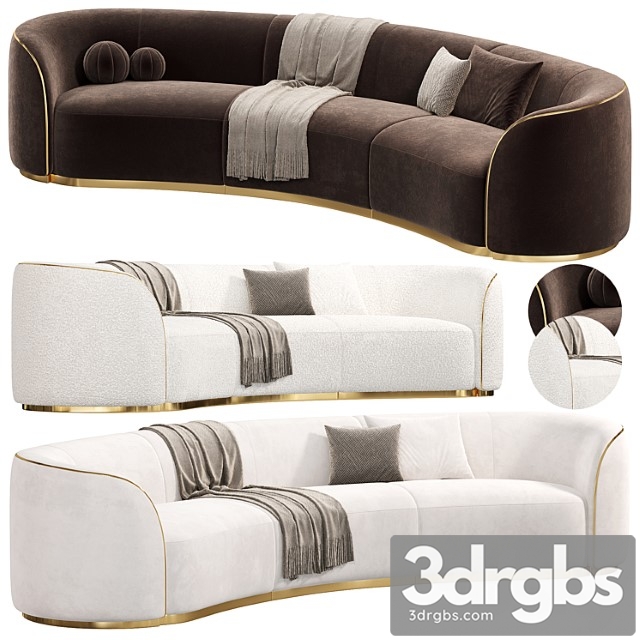 Pierre sectional sofa by cassoni sofas 2 3dsmax Download - thumbnail 1