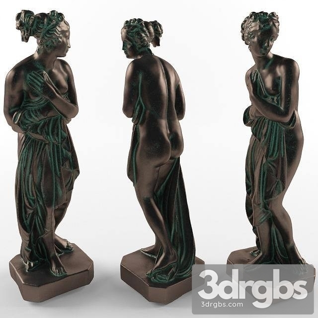 Bronze Statue Of A Woman 3dsmax Download - thumbnail 1