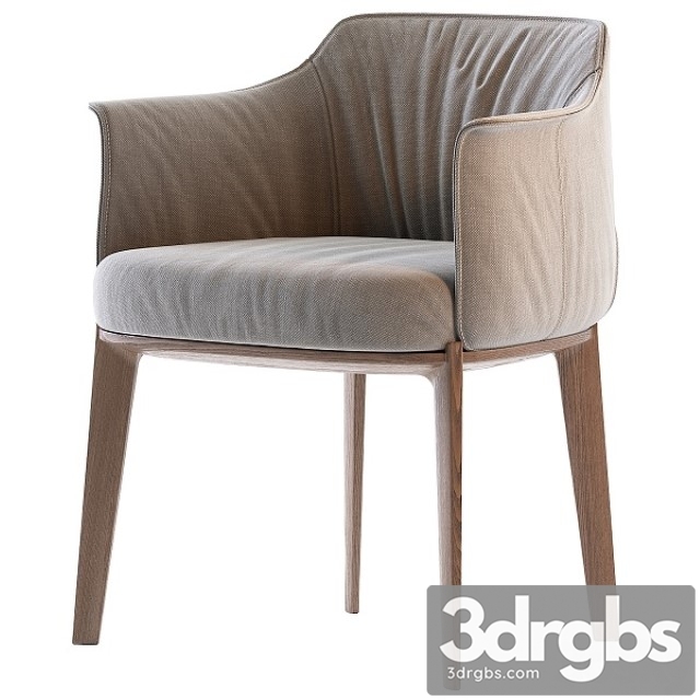 Poltrona Frau Archibald Fabric Easy Chair 3dsmax Download - thumbnail 1