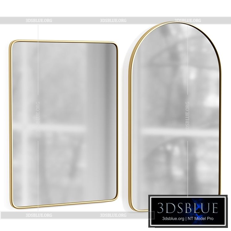 Arched Metal Framed Mirror 3DS Max - thumbnail 3