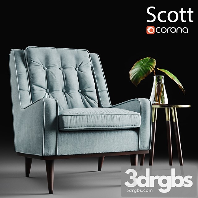 Scott armchair 3dsmax Download - thumbnail 1