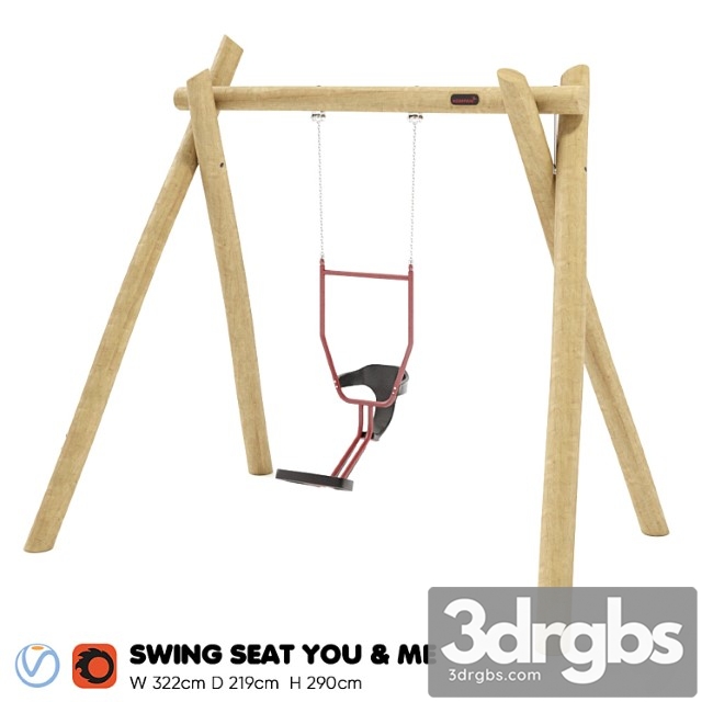 Kompan swing with you and me seat 3dsmax Download - thumbnail 1