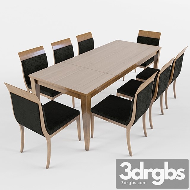 Table dining set – piombini 2 3dsmax Download - thumbnail 1