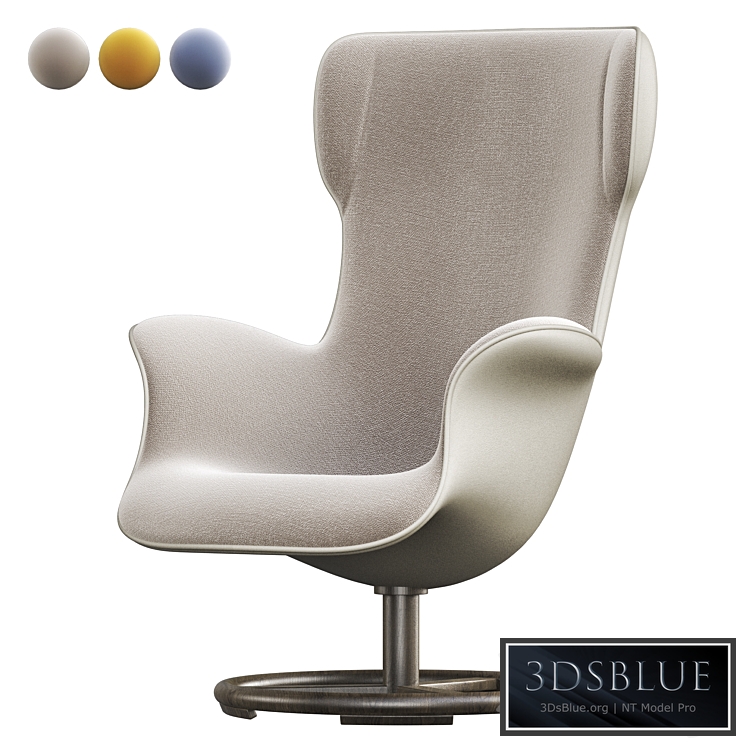 Bergere armchair by giorgetti 3DS Max - thumbnail 3
