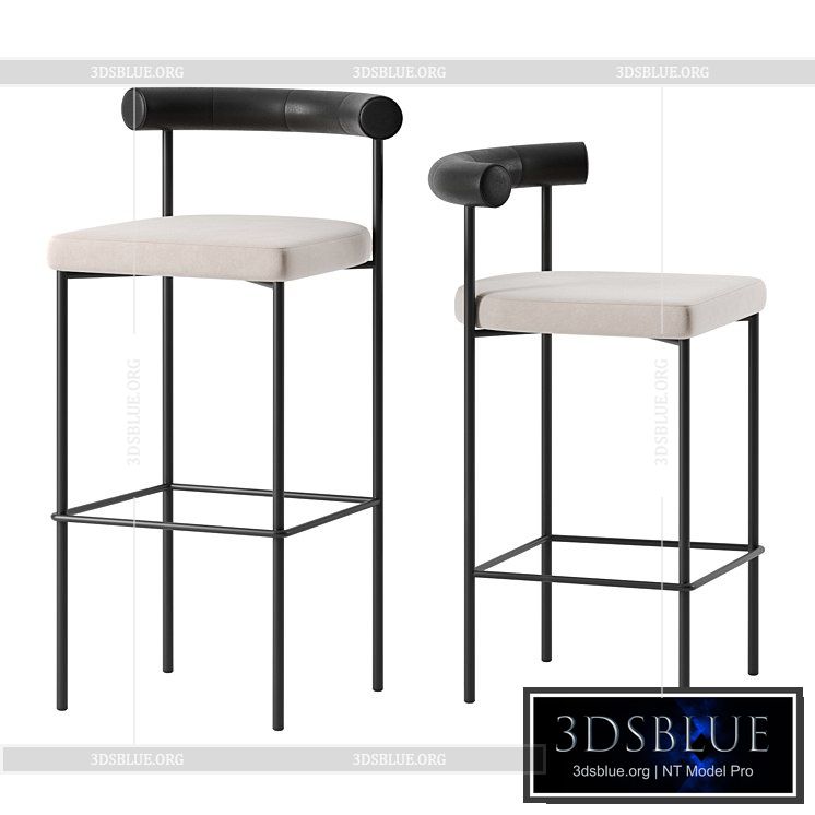 Kashmir bar Stools by Resident 3DS Max - thumbnail 3