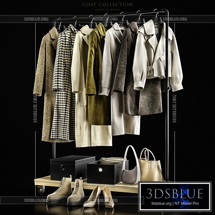 Coat collection 3DS Max - thumbnail 3