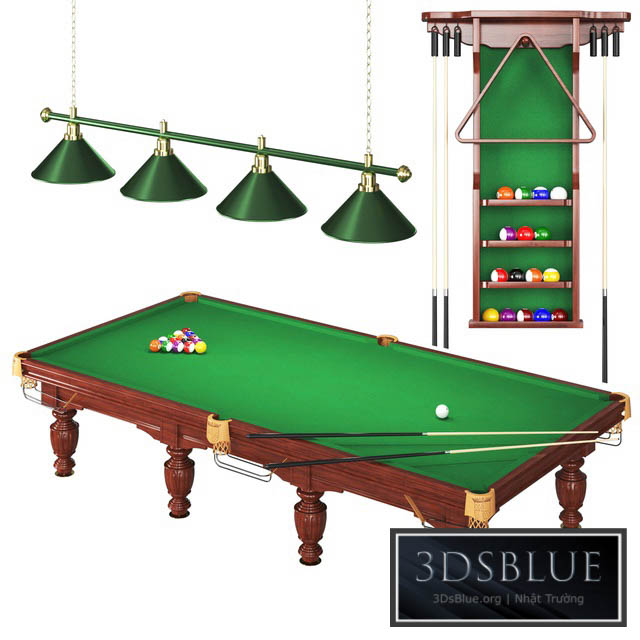 Classic Pool Table 3DS Max - thumbnail 3