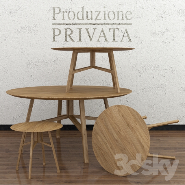 Set tables Benedetto 3DS Max - thumbnail 3