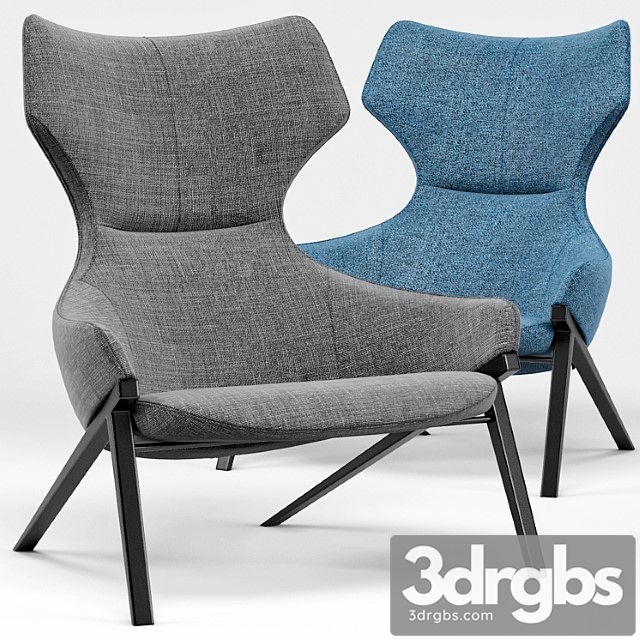 Umberto Lounge Chair 3dsmax Download - thumbnail 1