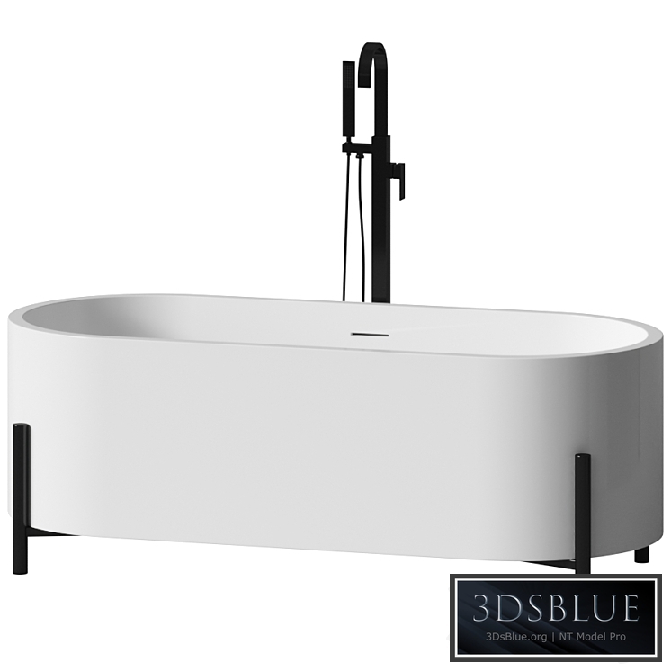 Milano Freestanding Solid Surface Bathtub by Riluxa 3DS Max - thumbnail 3