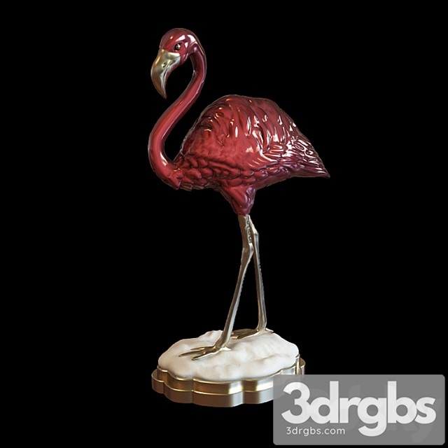 John-richard porcelain pink flamingo 3dsmax Download - thumbnail 1