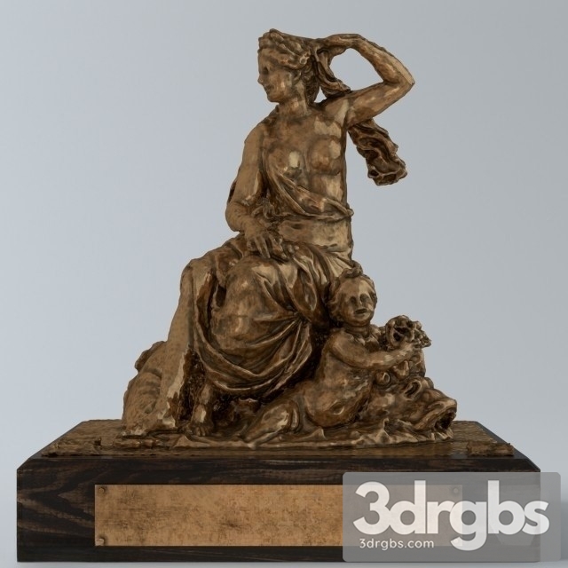 Amphitrite small statue 3dsmax Download - thumbnail 1