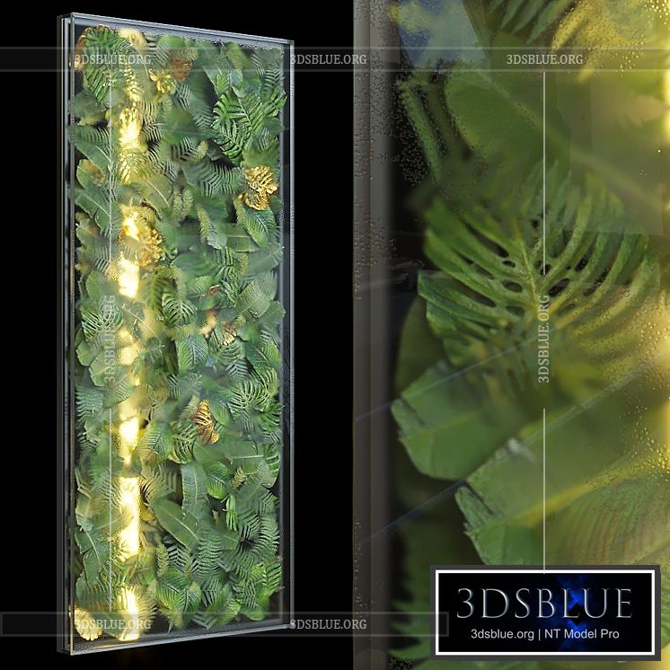 Greenbox – wall-mounted phytomodule with lighting Vargov Design 3DS Max - thumbnail 3
