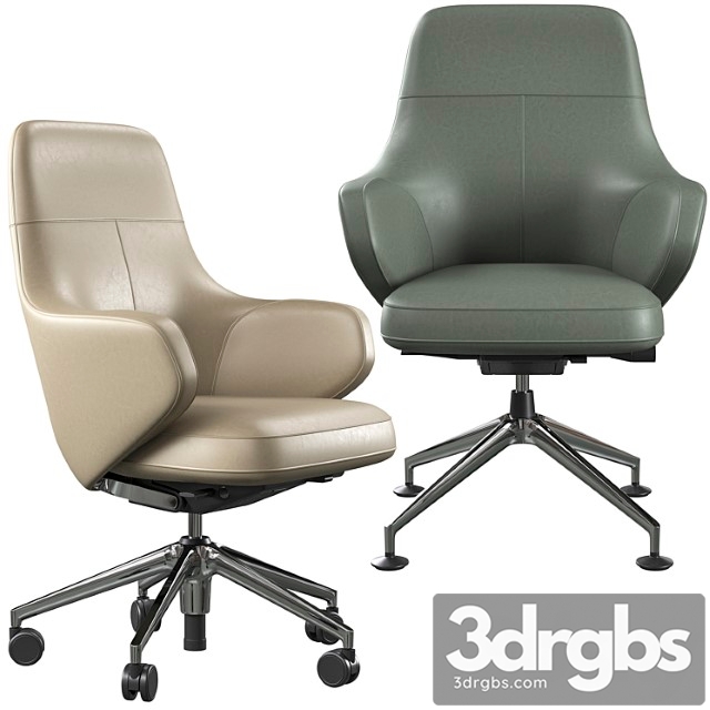 Office Chair Vitra Grand Lowback 3dsmax Download - thumbnail 1