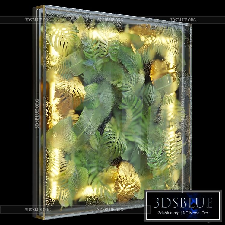 Greenbox – wall-mounted phytomodule with lighting Vargov Design 3DS Max - thumbnail 3