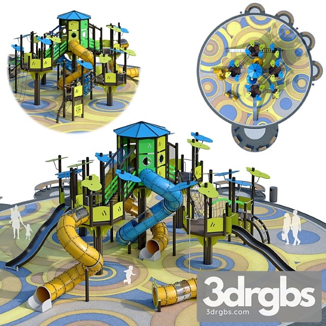 Large Childrens Playground 3dsmax Download - thumbnail 1