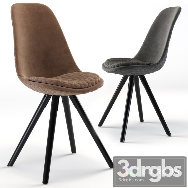 Kave Lars Chair Upholstered 3dsmax Download - thumbnail 1
