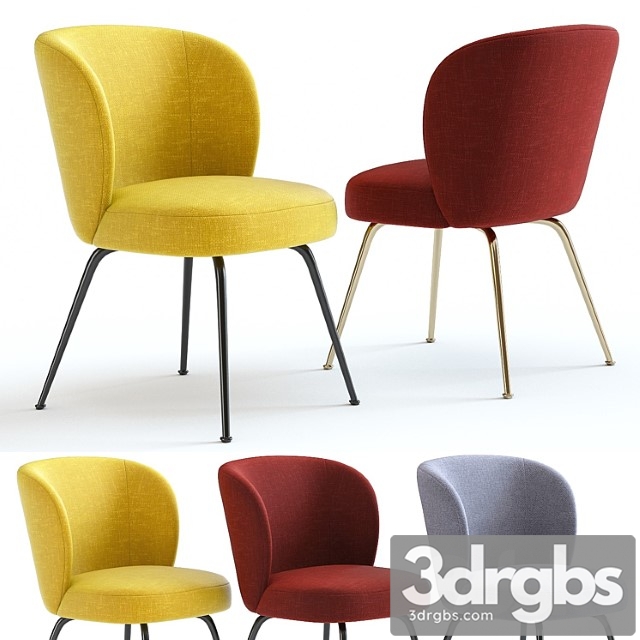 West Elm Greer Dining Chair 3dsmax Download - thumbnail 1