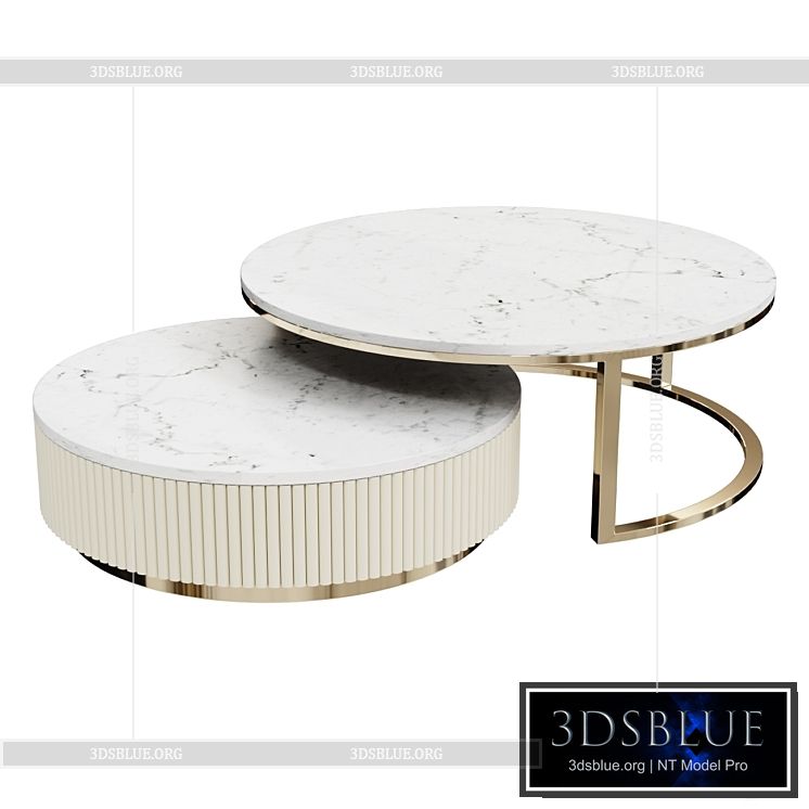 Coffee table 90*90*40 cm coffee table 3DS Max - thumbnail 3